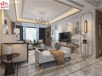 湖濱國(guó)際新中式四房客廳